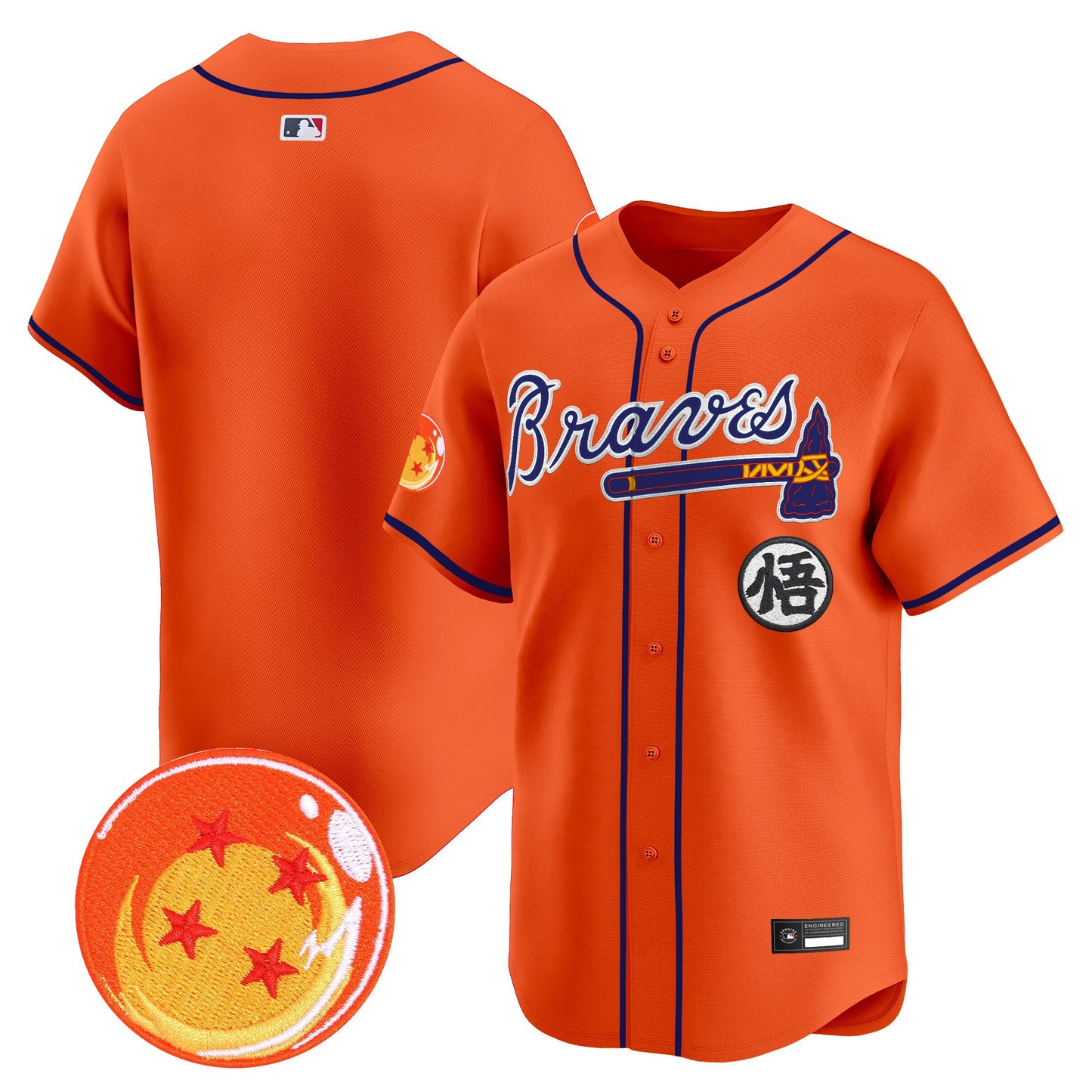 Atlanta Braves x Dragon Ball Vapor Premier Limited Jersey - All Stitched