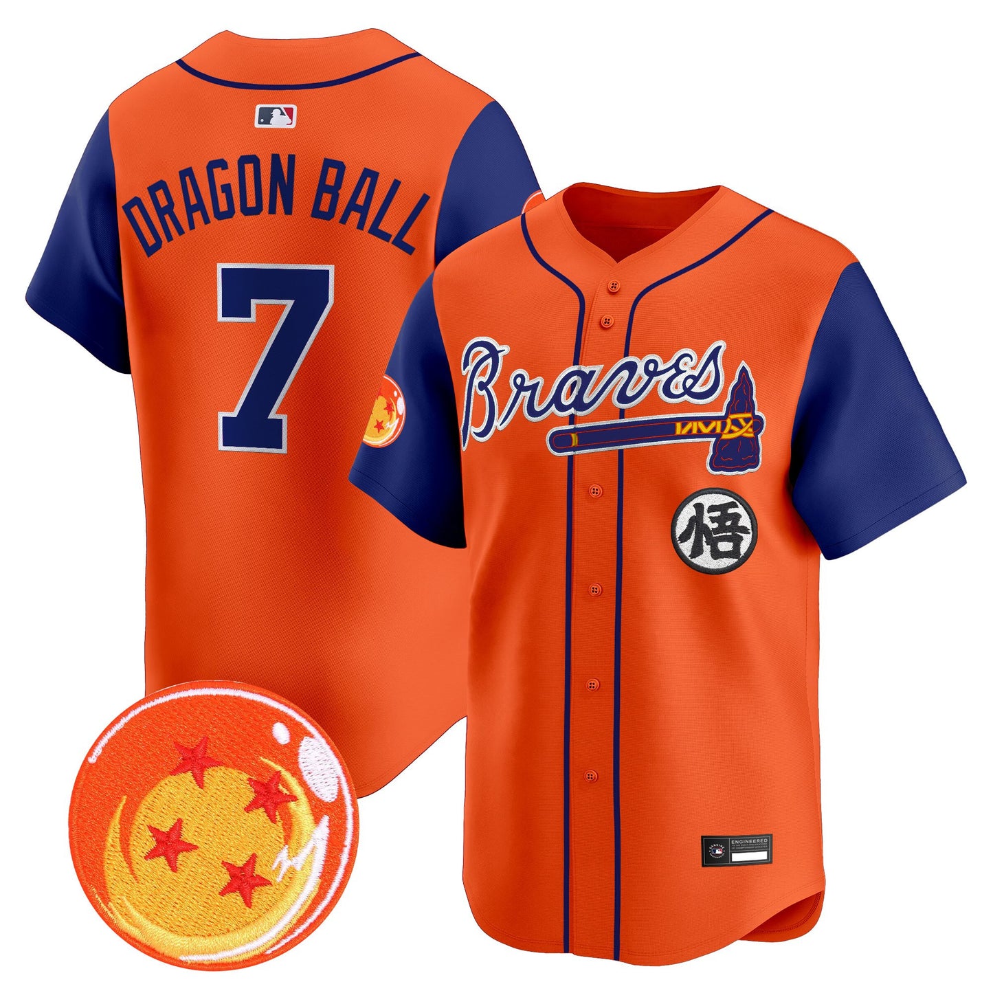 Atlanta Braves x Dragon Ball Vapor Premier Limited Jersey - All Stitched