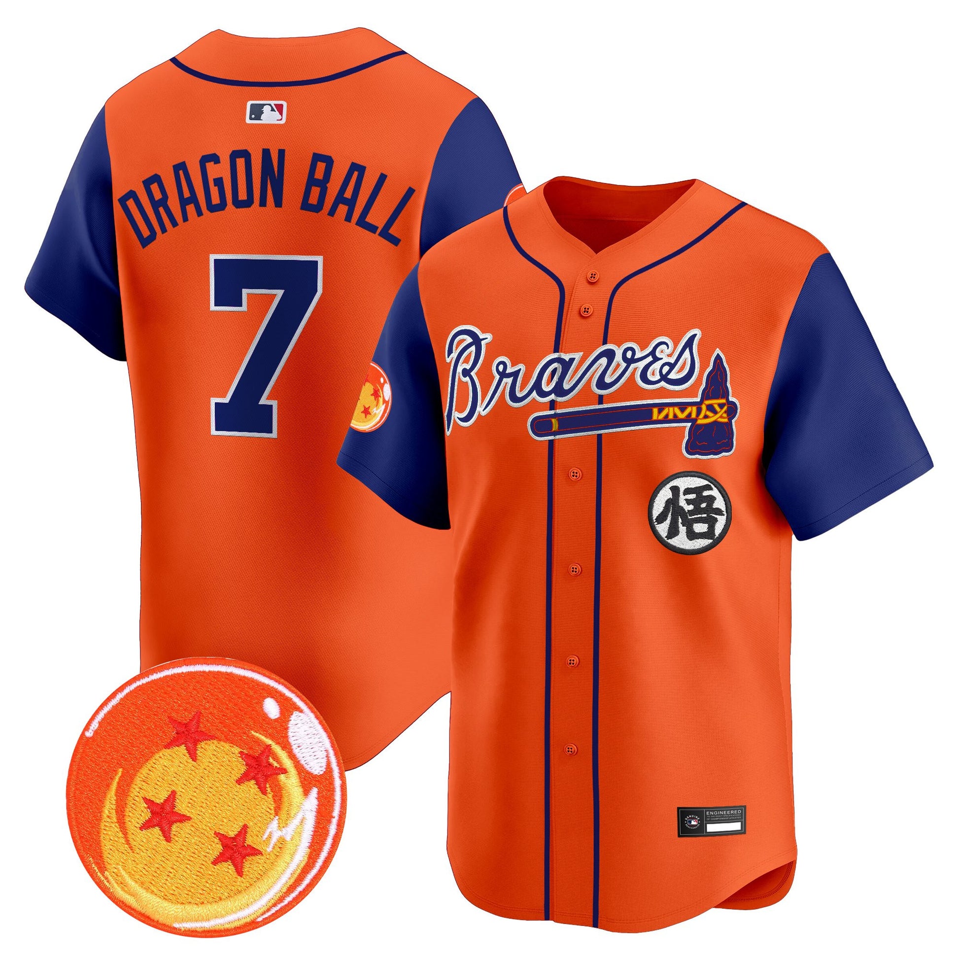 Atlanta Braves x Dragon Ball Vapor Premier Limited Jersey - All Stitched