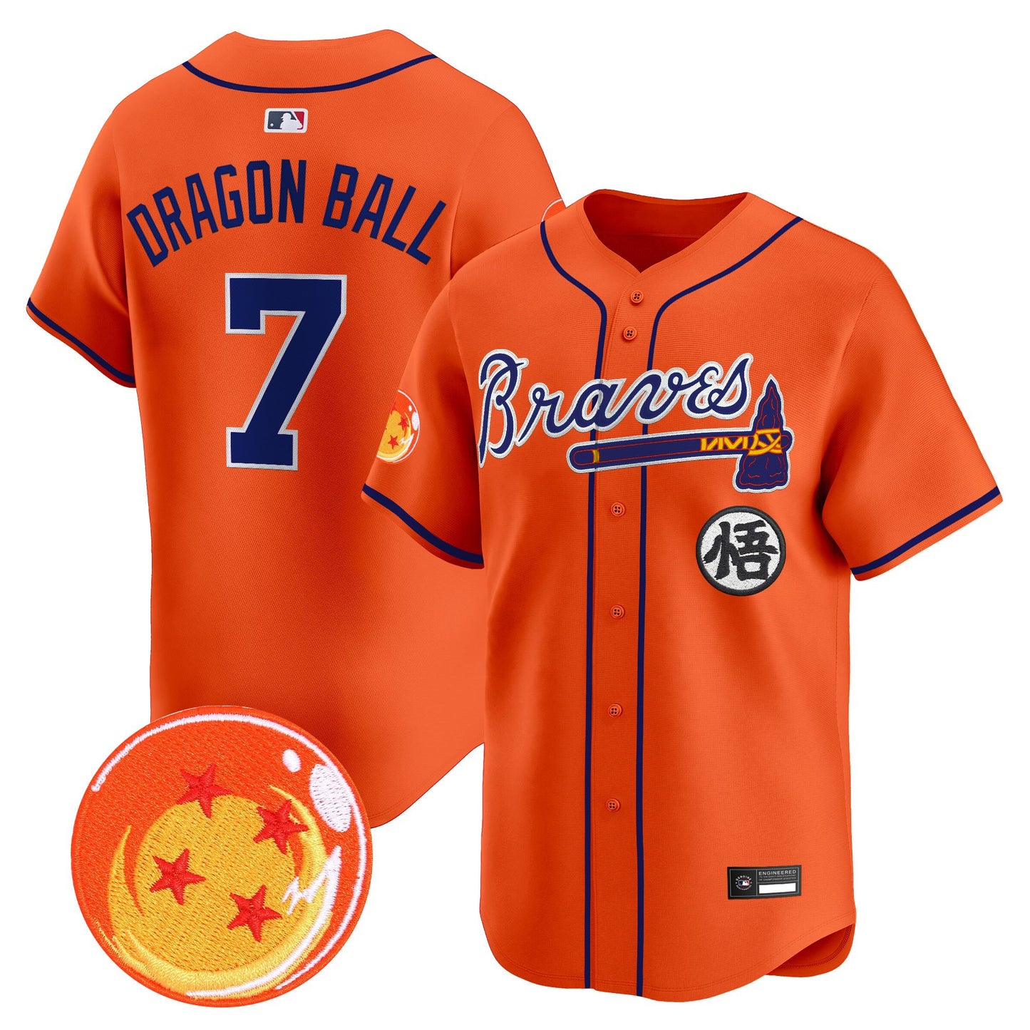 Atlanta Braves x Dragon Ball Vapor Premier Limited Jersey - All Stitched