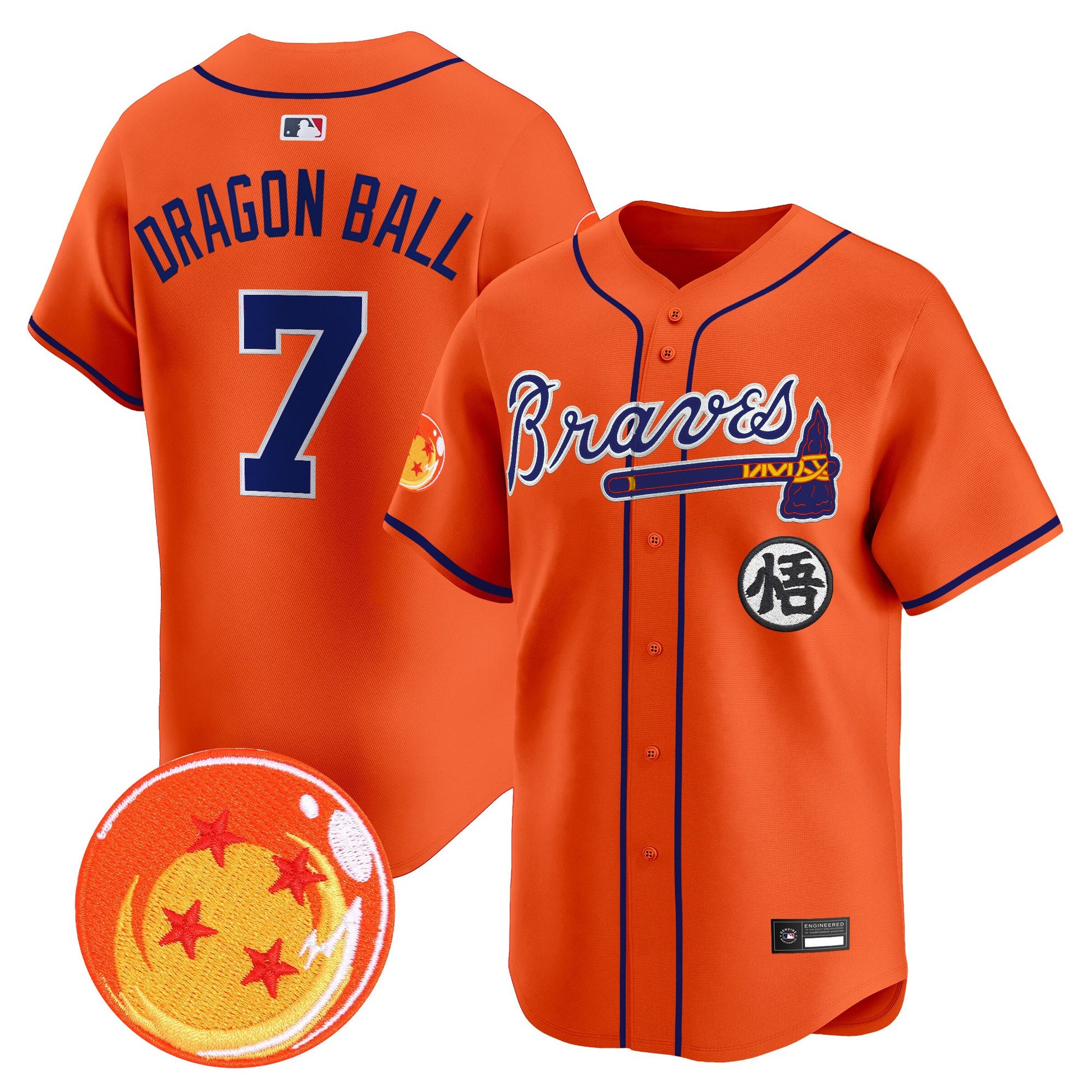 Atlanta Braves x Dragon Ball Vapor Premier Limited Jersey - All Stitched
