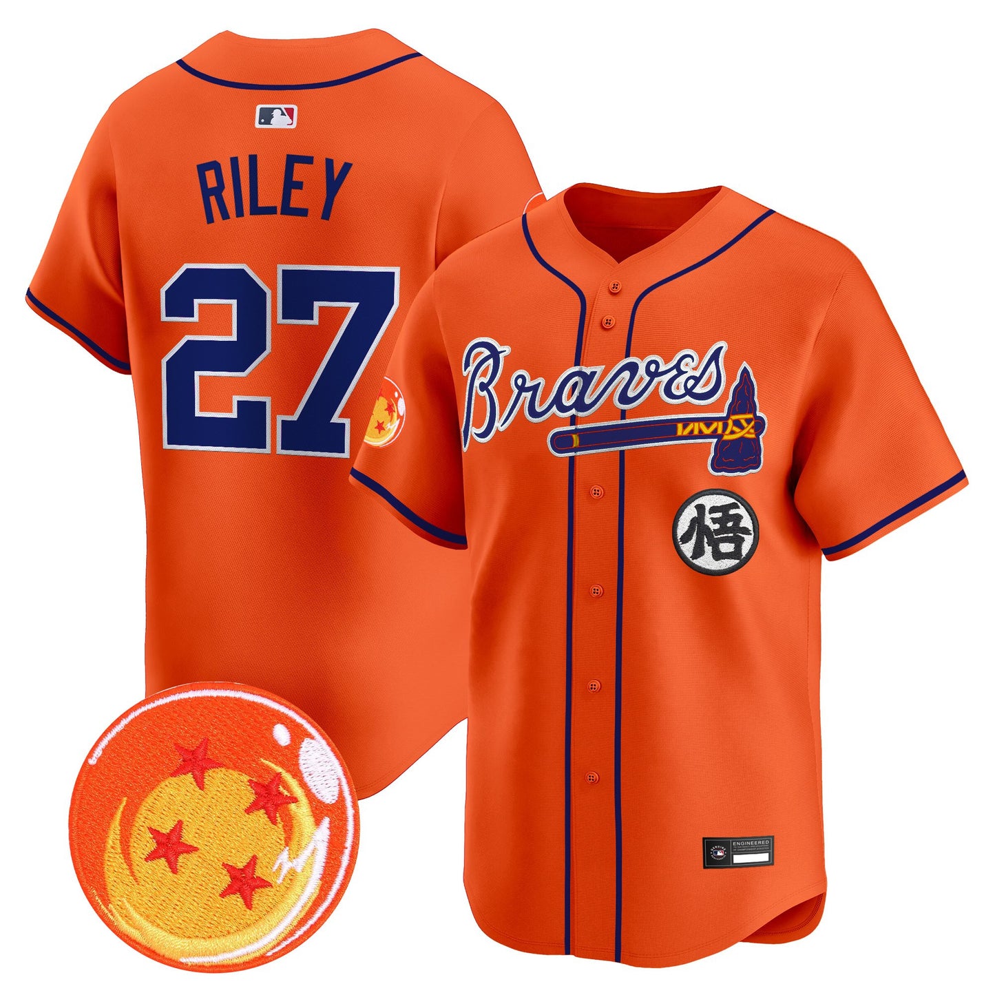Atlanta Braves x Dragon Ball Vapor Premier Limited Jersey - All Stitched