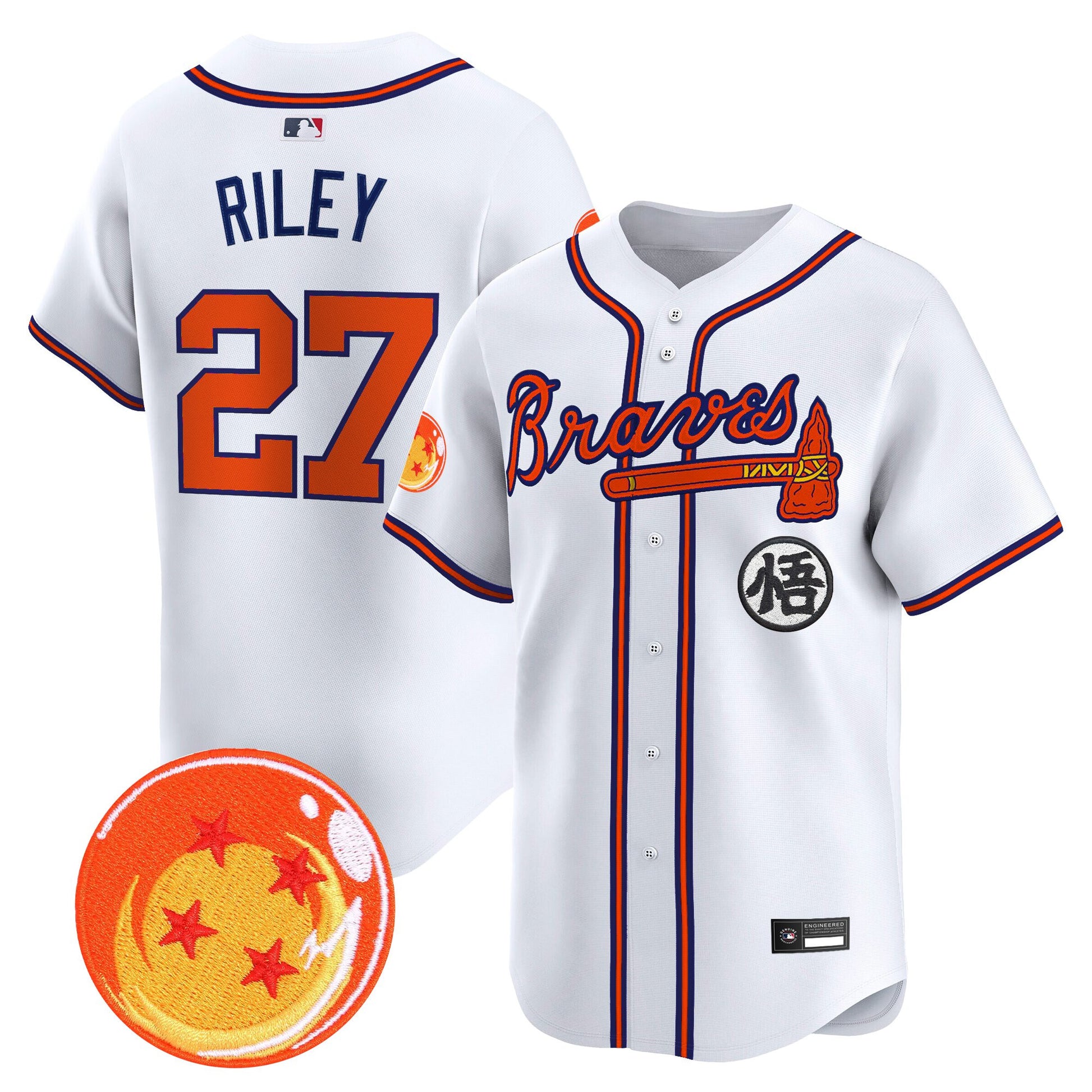 Atlanta Braves x Dragon Ball Vapor Premier Limited Jersey - All Stitched