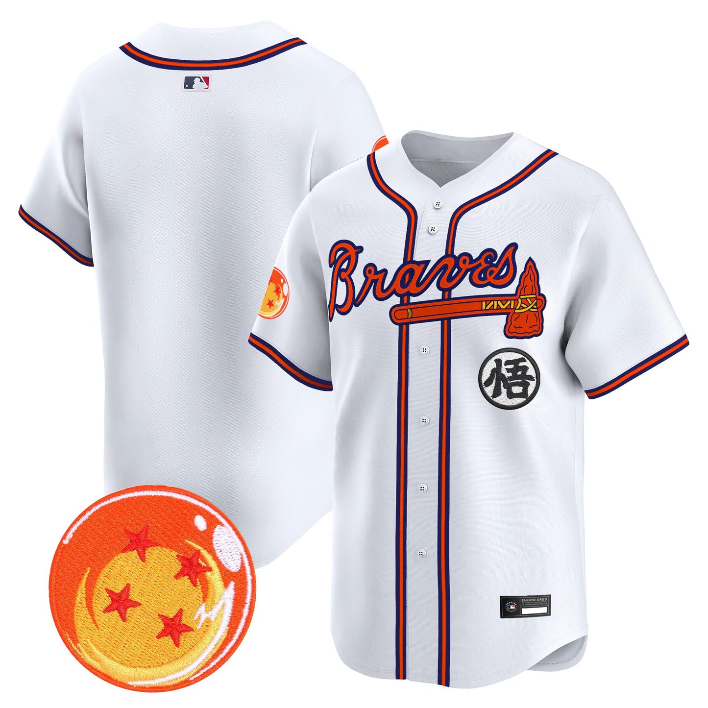 Atlanta Braves x Dragon Ball Vapor Premier Limited Jersey - All Stitched