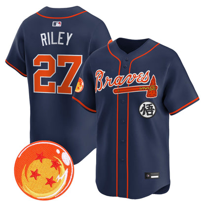 Atlanta Braves x Dragon Ball Vapor Premier Limited Jersey - All Stitched