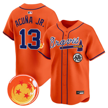 Atlanta Braves x Dragon Ball Vapor Premier Limited Jersey - All Stitched