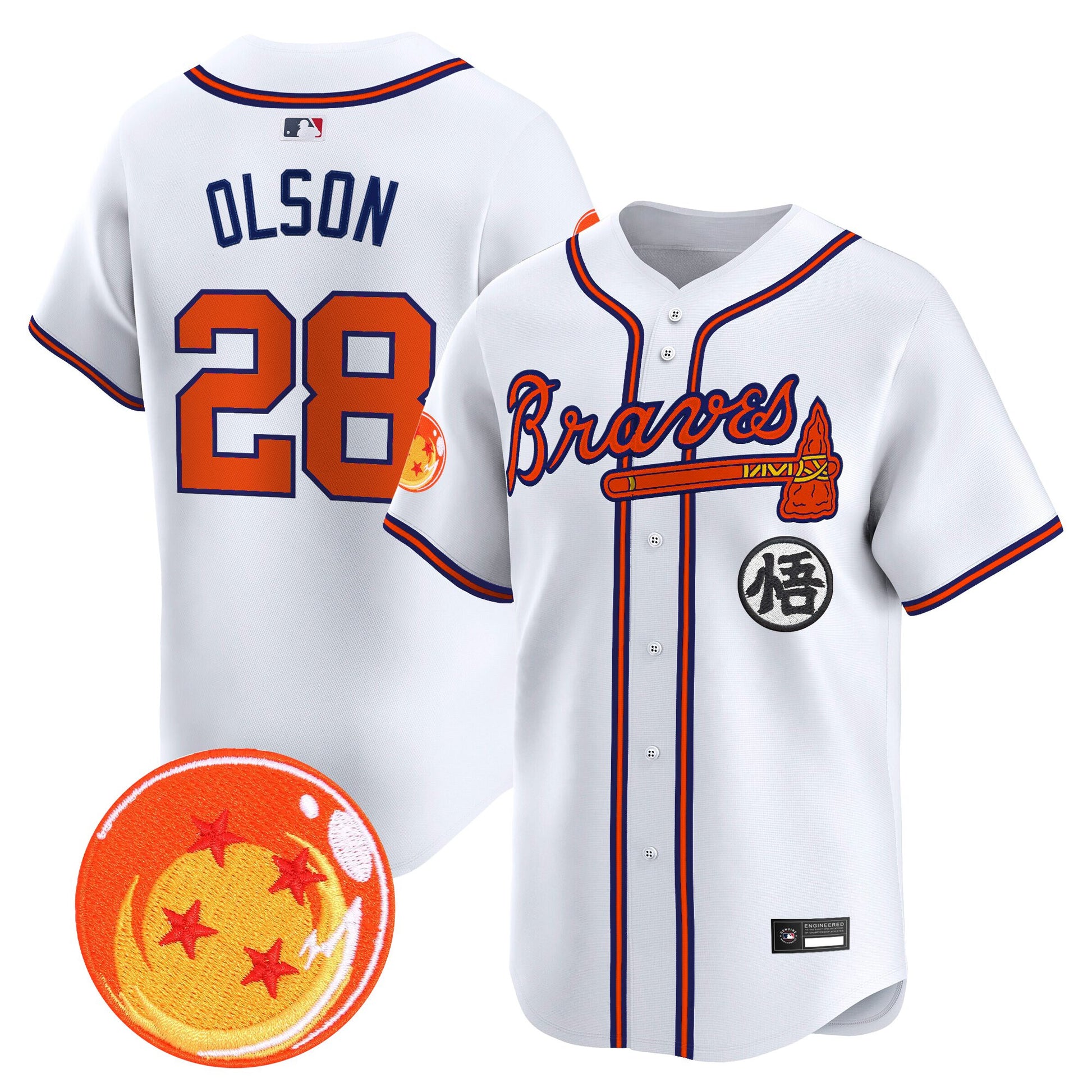 Atlanta Braves x Dragon Ball Vapor Premier Limited Jersey - All Stitched