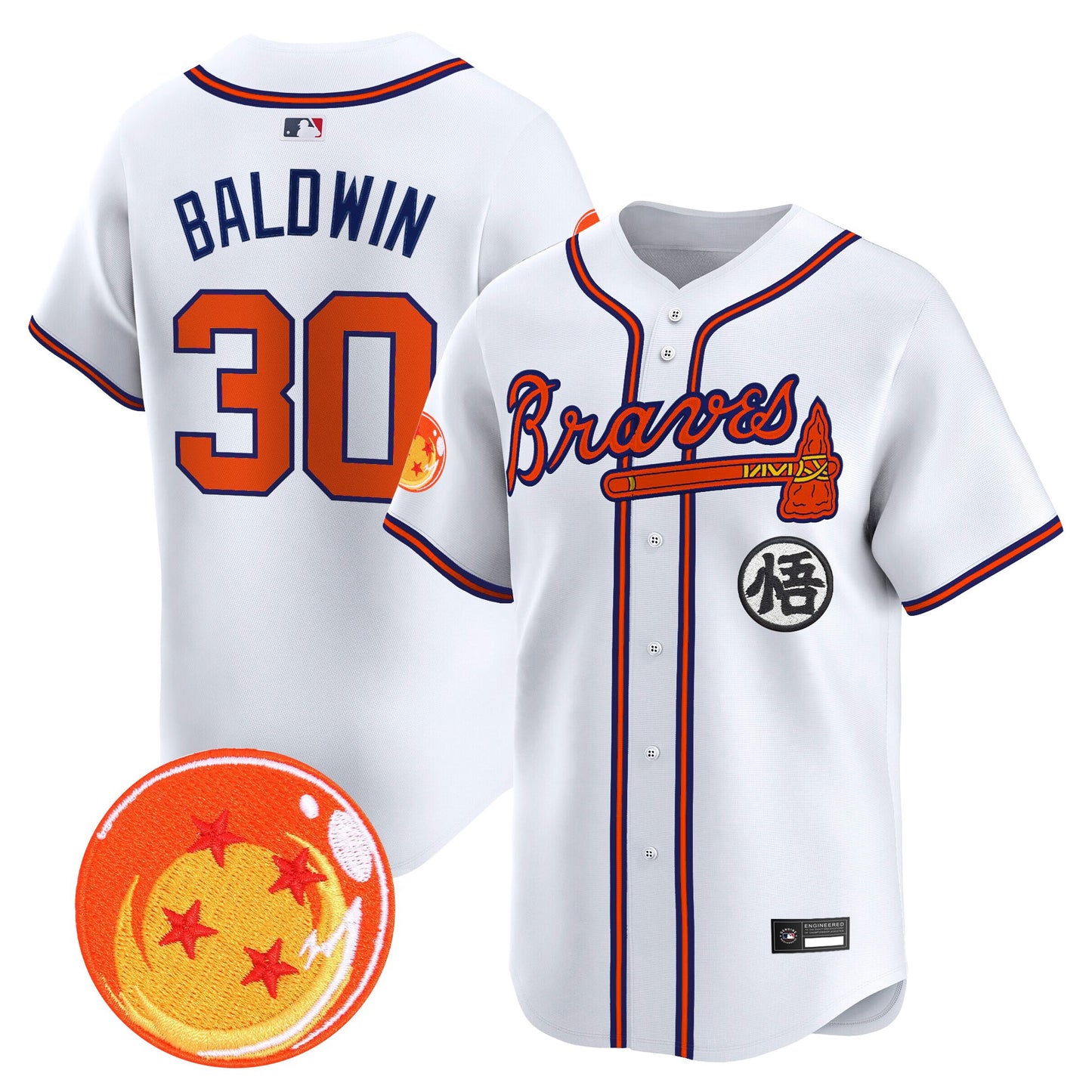 Atlanta Braves x Dragon Ball Vapor Premier Limited Jersey - All Stitched