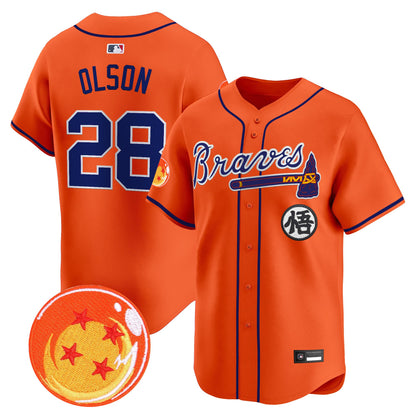 Atlanta Braves x Dragon Ball Vapor Premier Limited Jersey - All Stitched