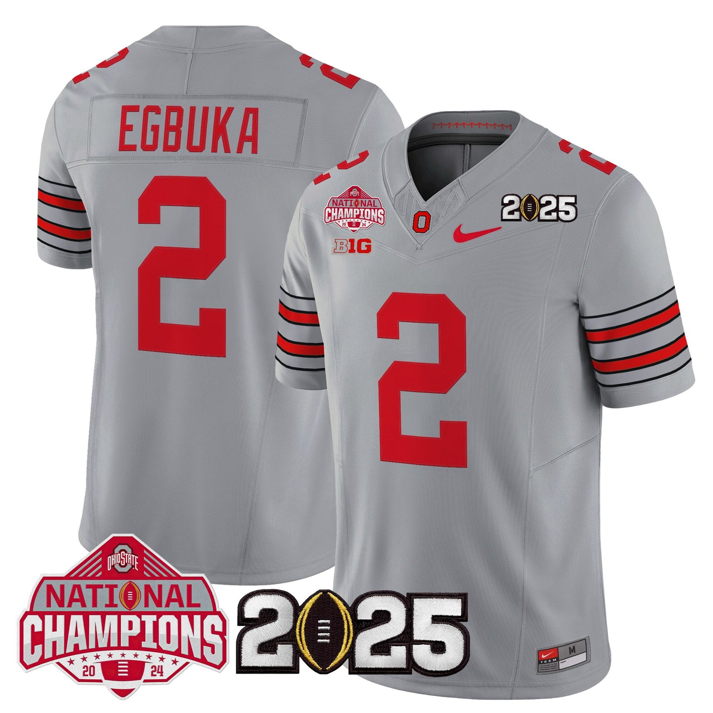 Ohio State Buckeyes 2026 "Tunnel Vision" National Champions Patch Vapor Limited Jersey - All Stitched