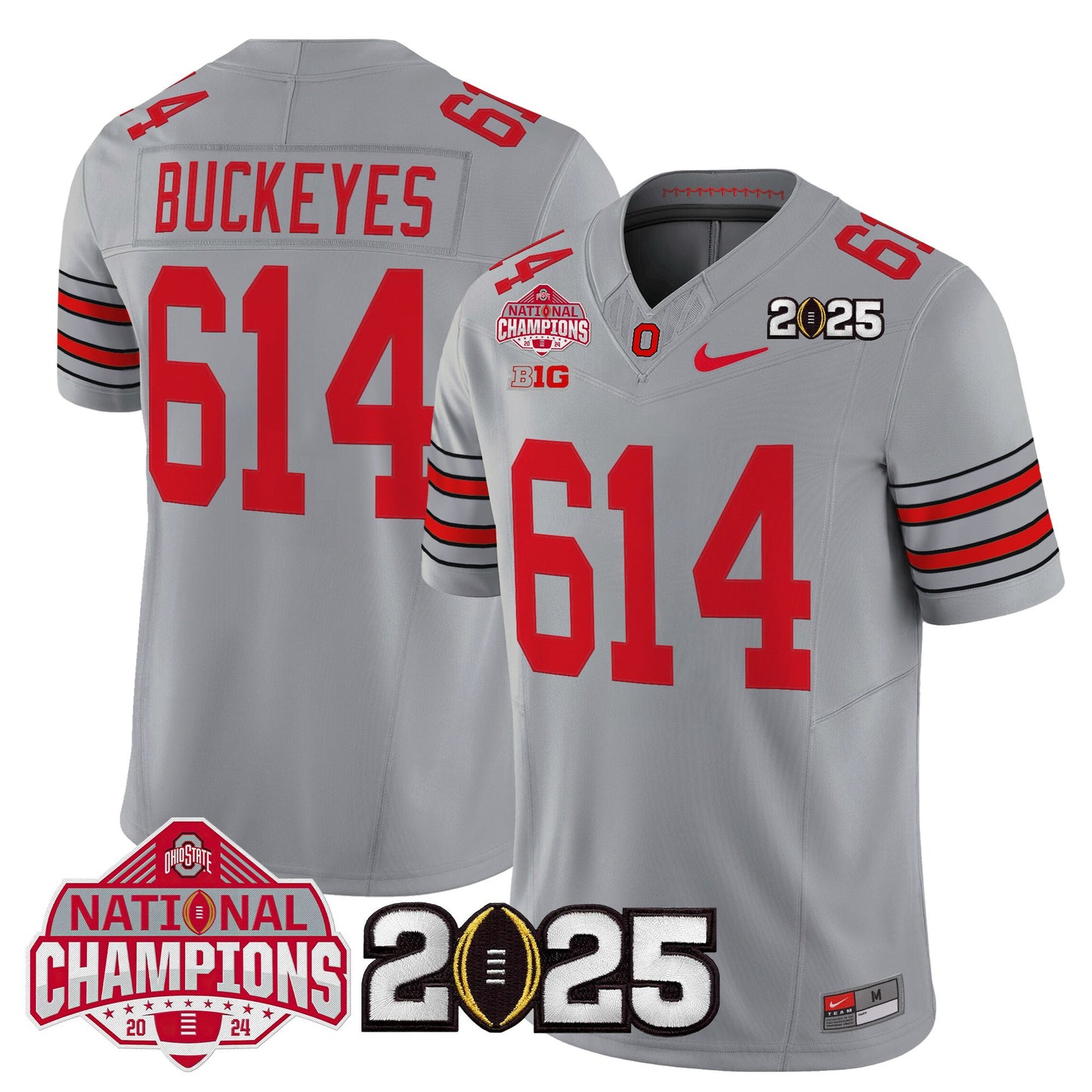 Ohio State Buckeyes 2026 "Tunnel Vision" National Champions Patch Vapor Limited Jersey - All Stitched