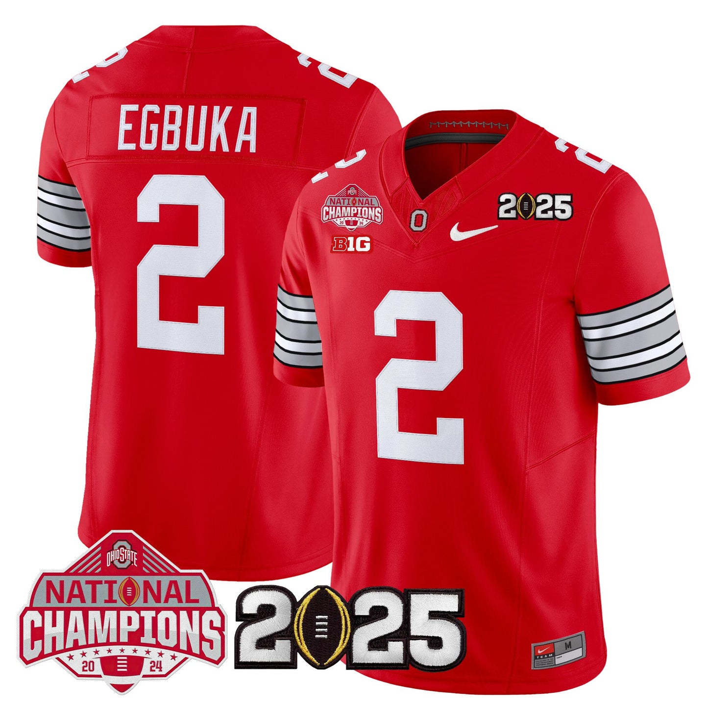 Ohio State Buckeyes 2026 "Tunnel Vision" National Champions Patch Vapor Limited Jersey - All Stitched