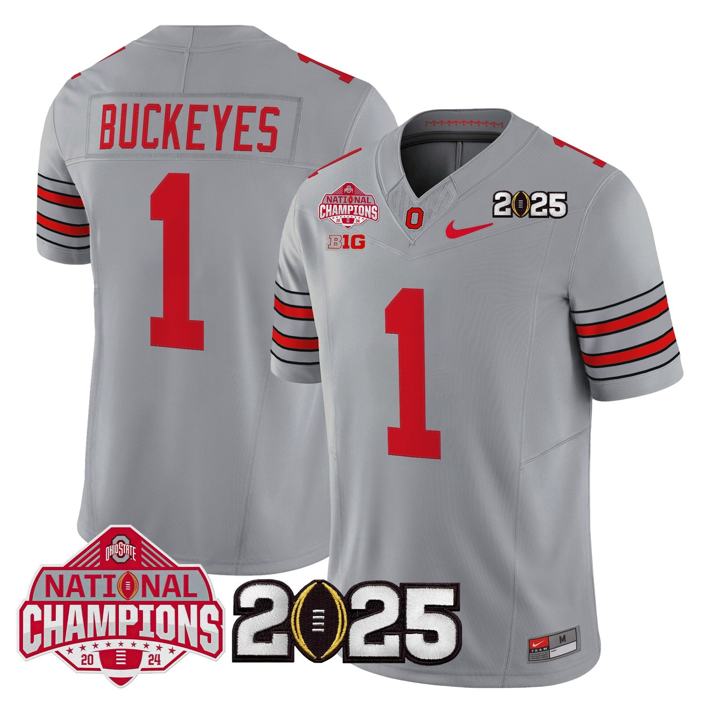 Ohio State Buckeyes 2026 "Tunnel Vision" National Champions Patch Vapor Limited Jersey - All Stitched
