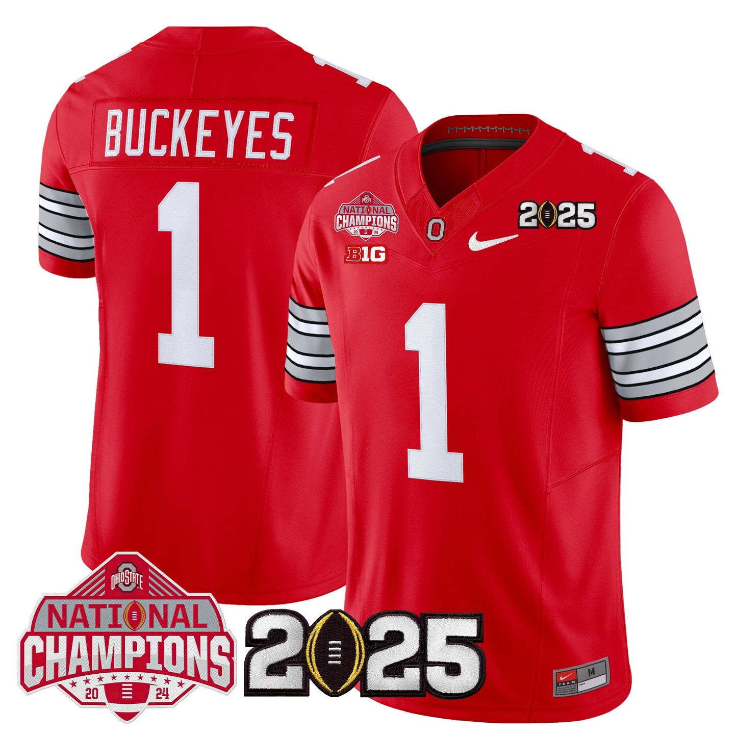 Ohio State Buckeyes 2026 "Tunnel Vision" National Champions Patch Vapor Limited Jersey - All Stitched