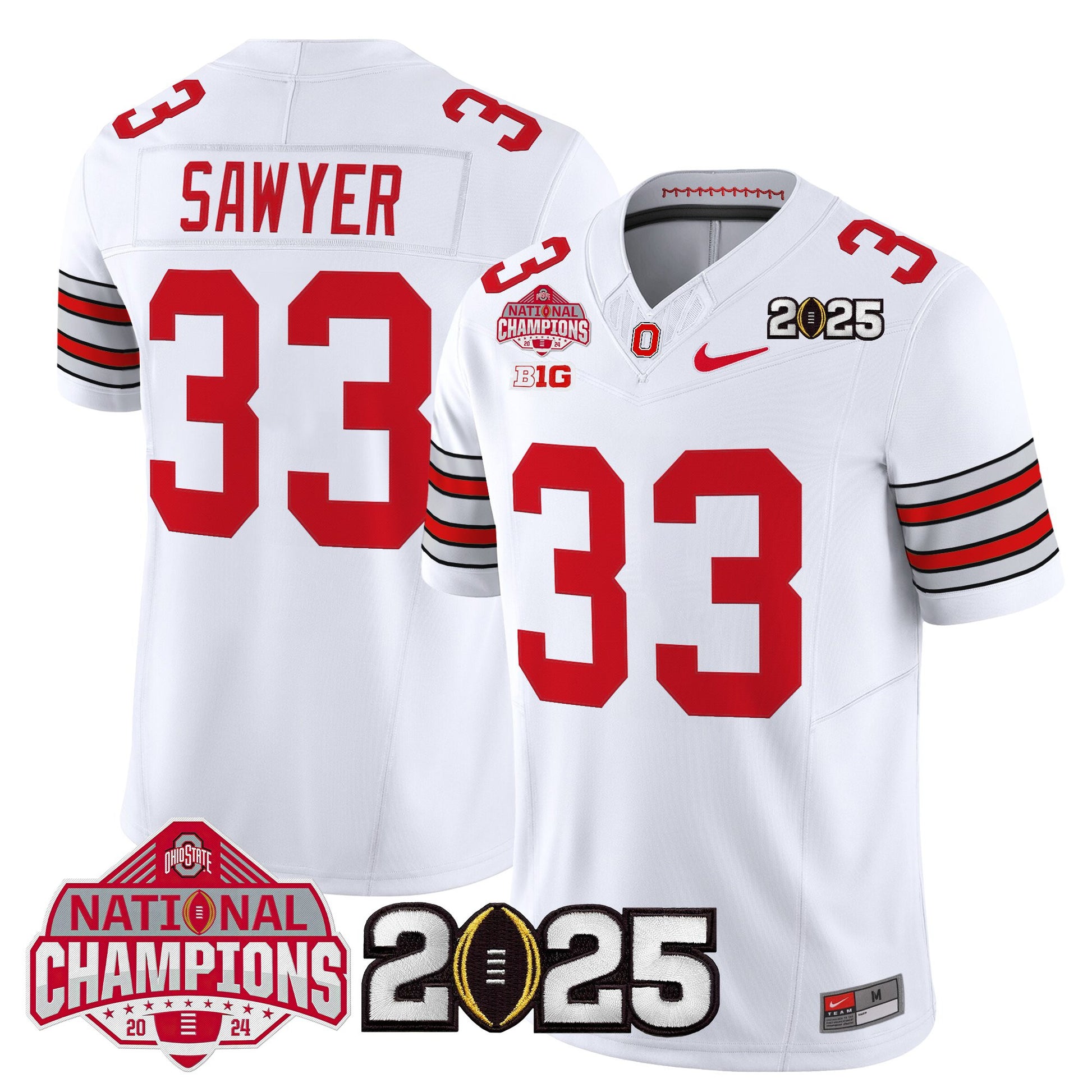 Ohio State Buckeyes 2026 "Tunnel Vision" National Champions Patch Vapor Limited Jersey - All Stitched