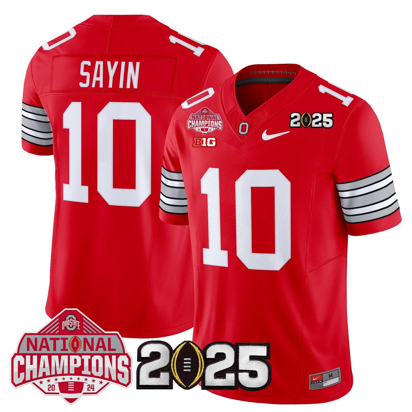 Ohio State Buckeyes 2026 "Tunnel Vision" National Champions Patch Vapor Limited Jersey - All Stitched
