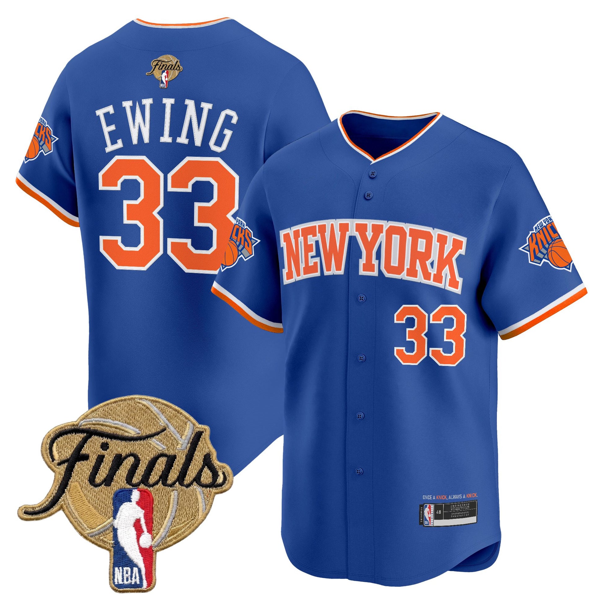 New York Knicks 2026 Finals Vapor Baseball Jersey - All Stitched