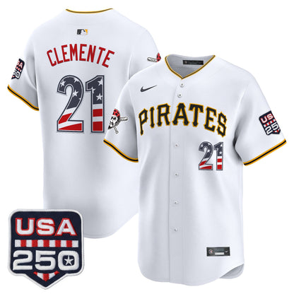 Pittsburgh Pirates USA 250 Fourth of July Vapor Premier Limited Jersey - All Stitched