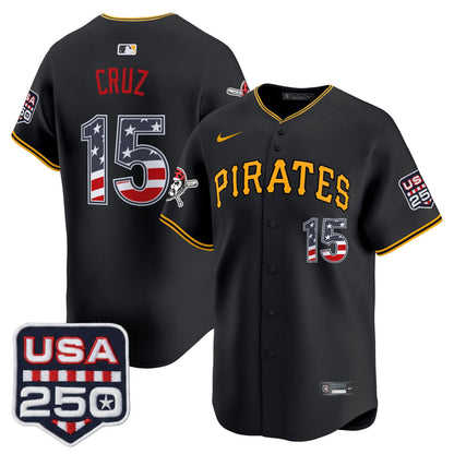 Pittsburgh Pirates USA 250 Fourth of July Vapor Premier Limited Jersey - All Stitched