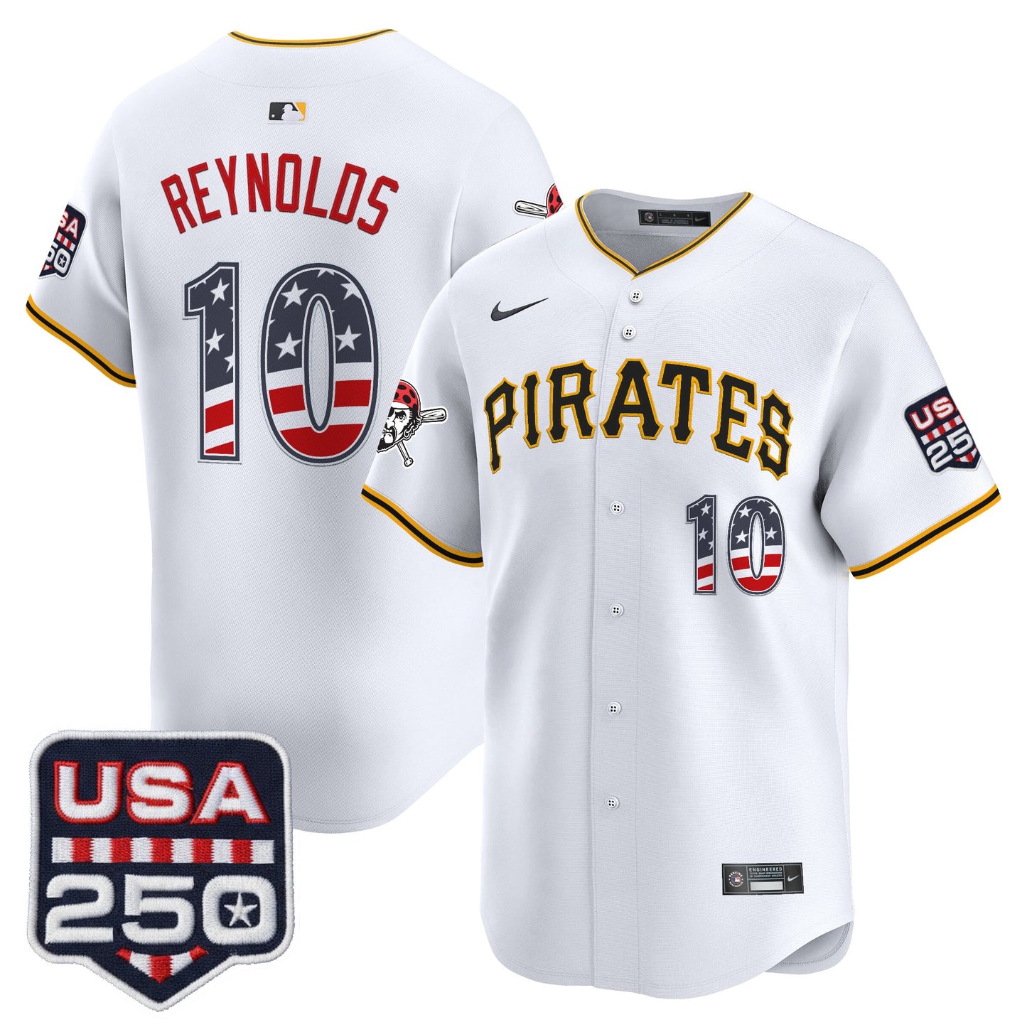 Pittsburgh Pirates USA 250 Fourth of July Vapor Premier Limited Jersey - All Stitched