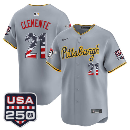 Pittsburgh Pirates USA 250 Fourth of July Vapor Premier Limited Jersey - All Stitched