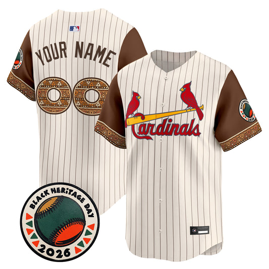 St. Louis Cardinals 2026 Black Heritage Day Vapor Premier Limited Custom Jersey - Stitched