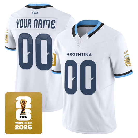 Argentina 2026 World Cup Vapor Football Custom Jersey - All Stitched