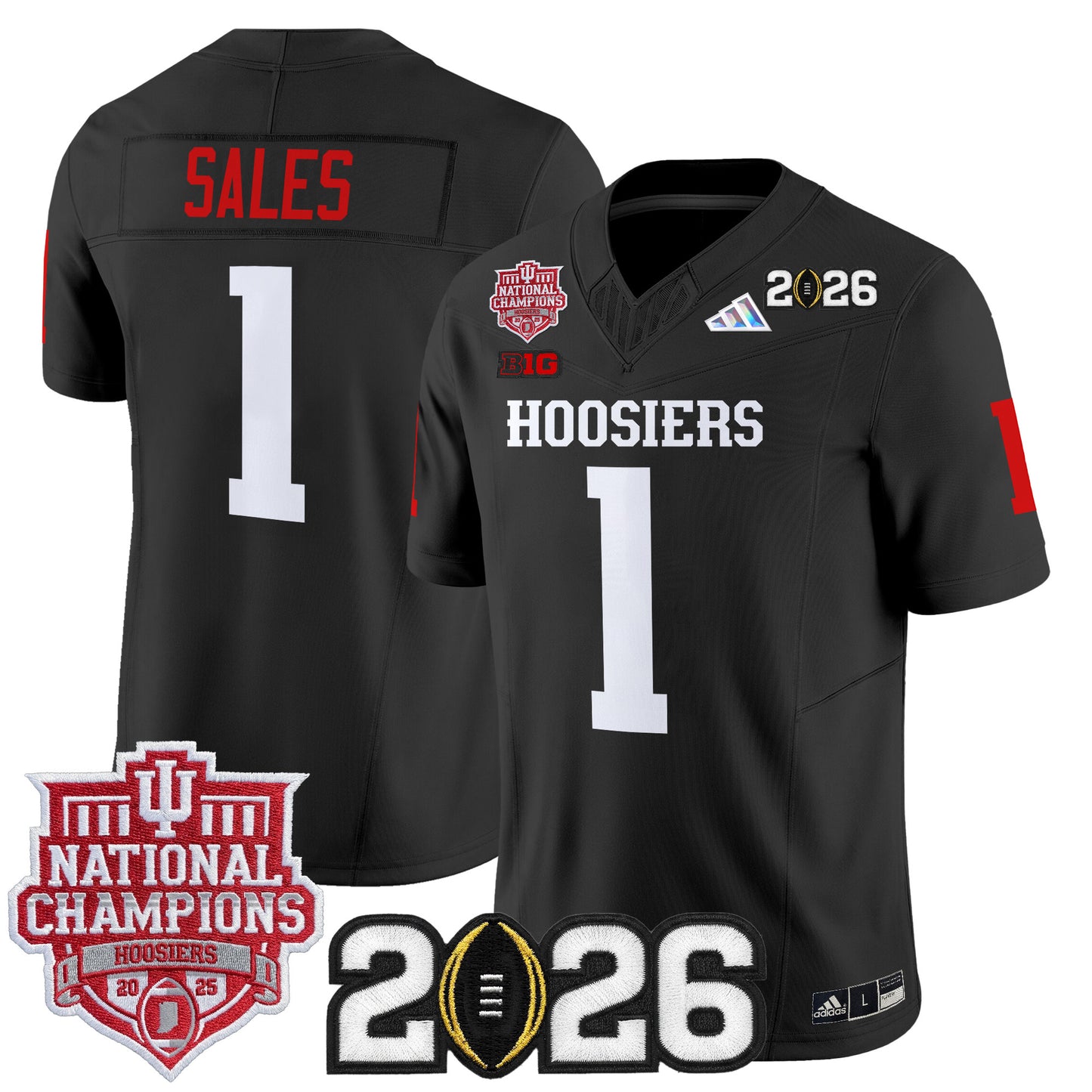  Indiana Hoosiers 2025 National Champions & 2026 CFP Final Patch Vapor Limited Jersey - Stitched