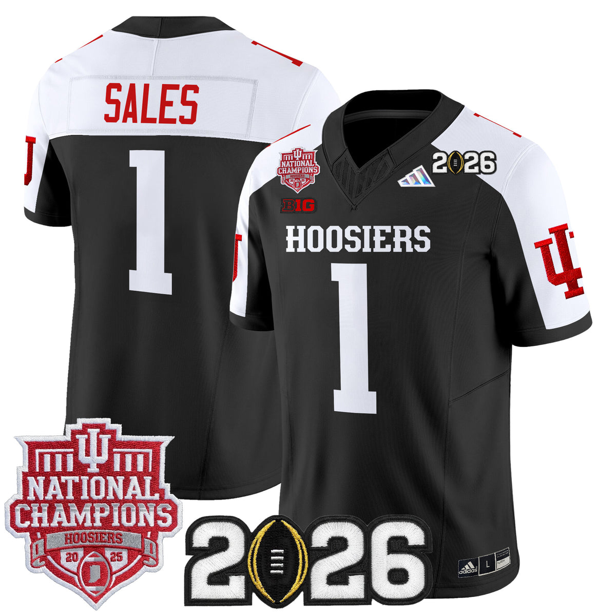  Indiana Hoosiers 2025 National Champions & 2026 CFP Final Patch Vapor Limited Jersey - Stitched