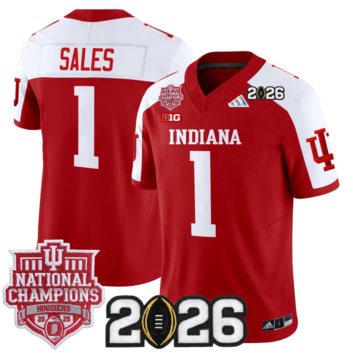  Indiana Hoosiers 2025 National Champions & 2026 CFP Final Patch Vapor Limited Jersey - Stitched