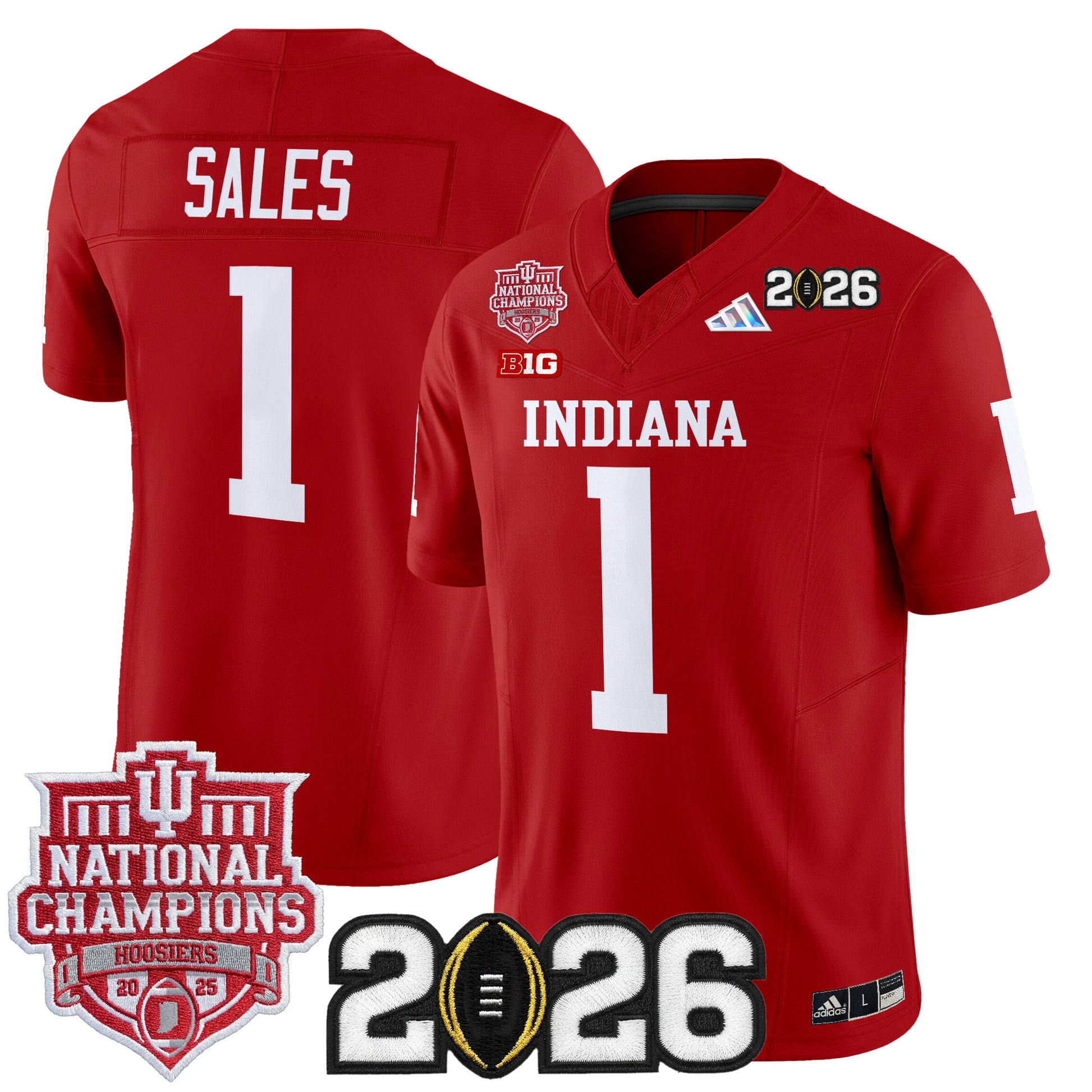  Indiana Hoosiers 2025 National Champions & 2026 CFP Final Patch Vapor Limited Jersey - Stitched