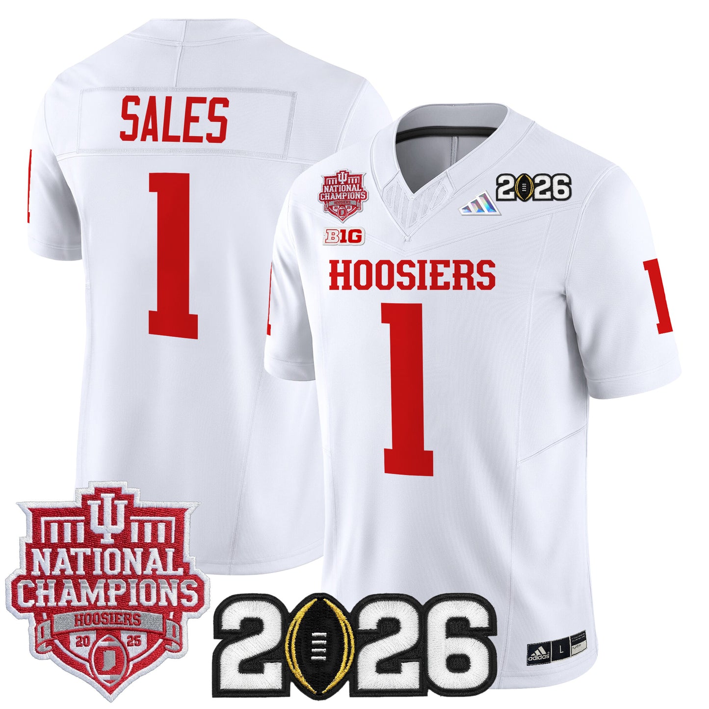  Indiana Hoosiers 2025 National Champions & 2026 CFP Final Patch Vapor Limited Jersey - Stitched