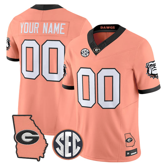 Georgia Bulldogs The Big Peach Vapor Limited Custom Jersey - Stitched