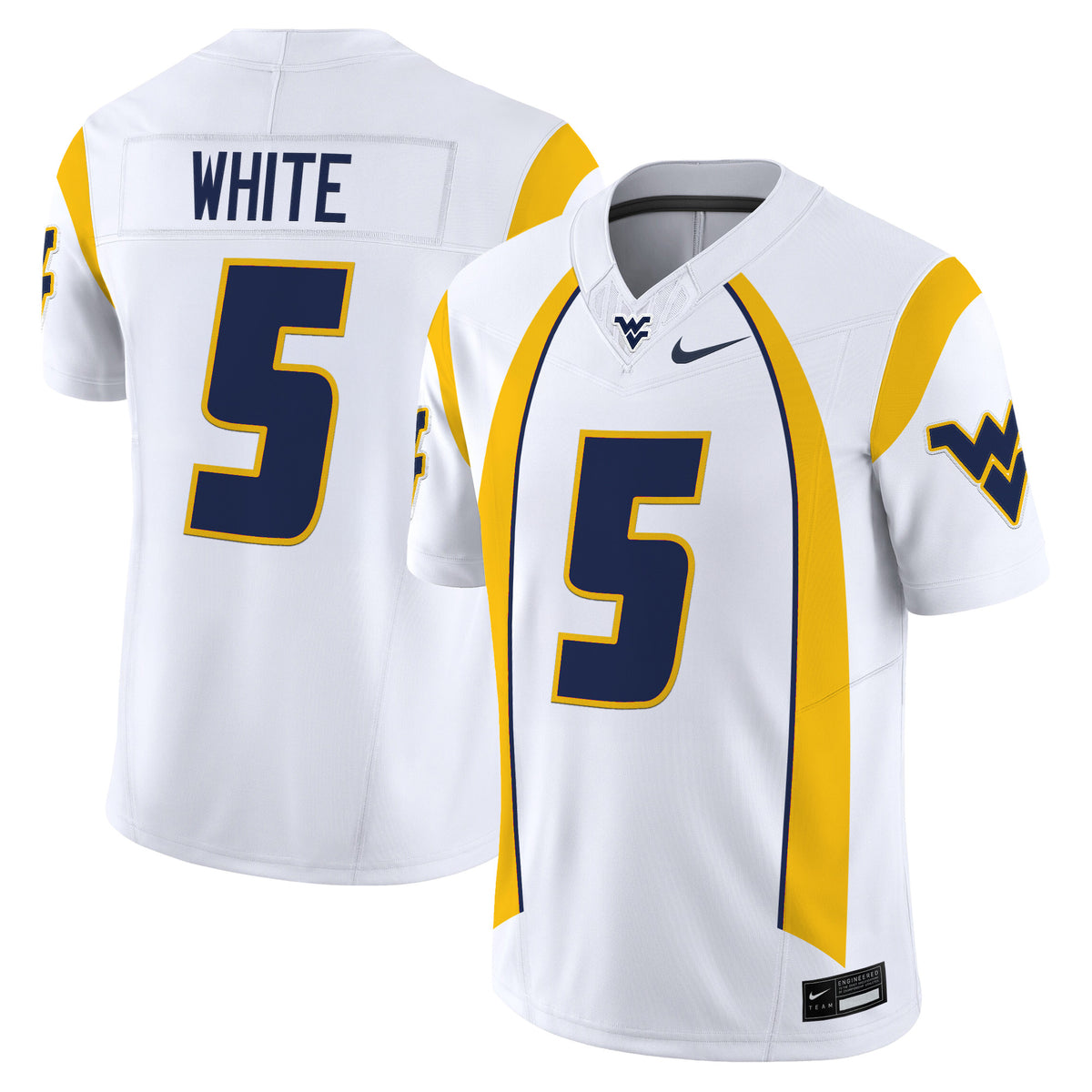 West Virginia Mountaineers Throwback Vapor Limited Jersey - Stitched