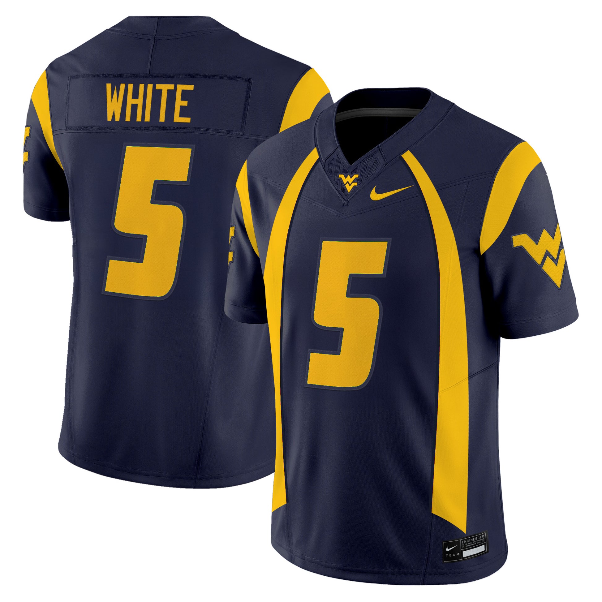West Virginia Mountaineers Throwback Vapor Limited Jersey - Stitched