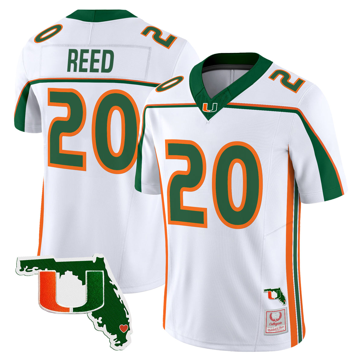 Miami Hurricanes Throwback Vapor Limited Jersey - Florida Patch - Stitched
