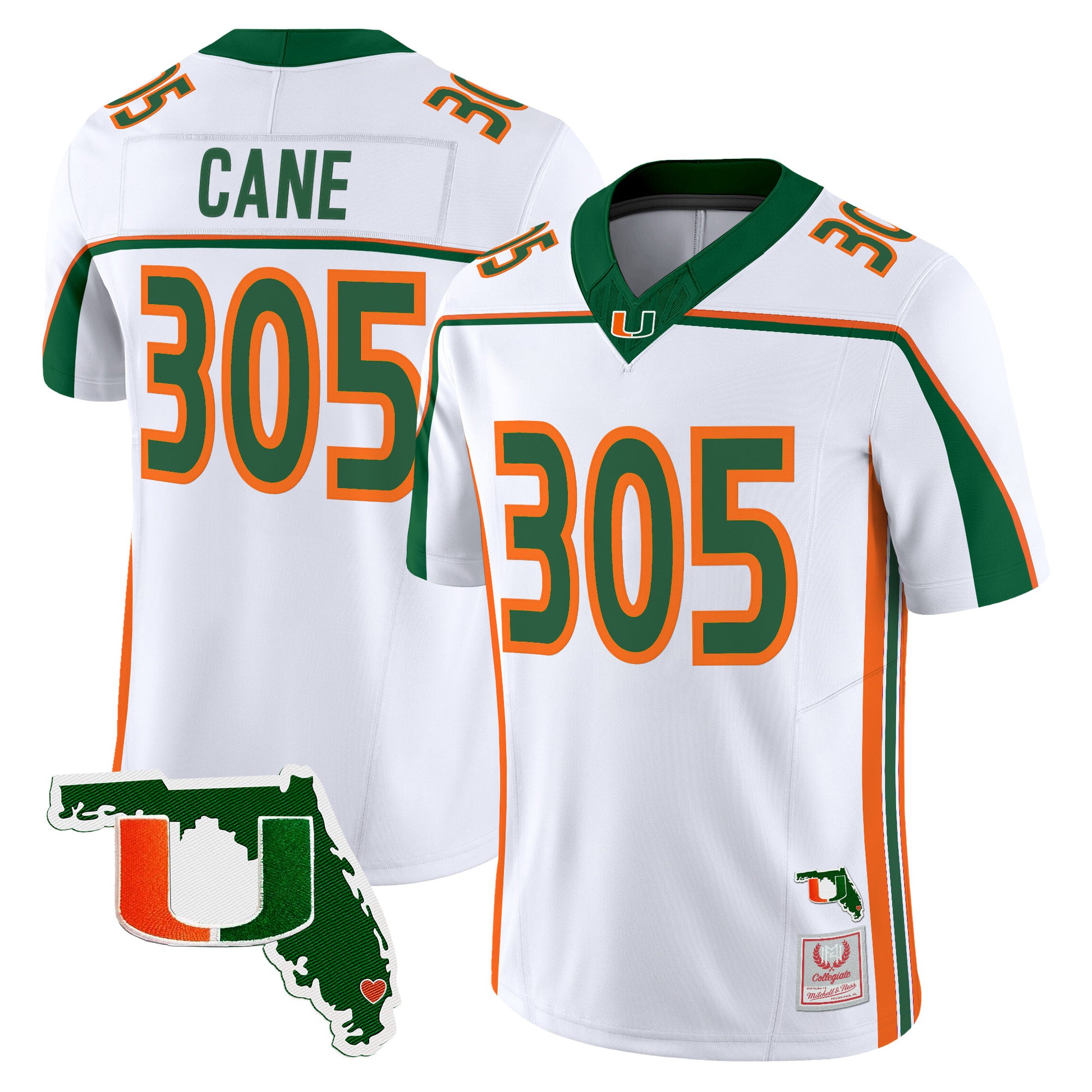 Miami Hurricanes Throwback Vapor Limited Jersey - Florida Patch - Stitched