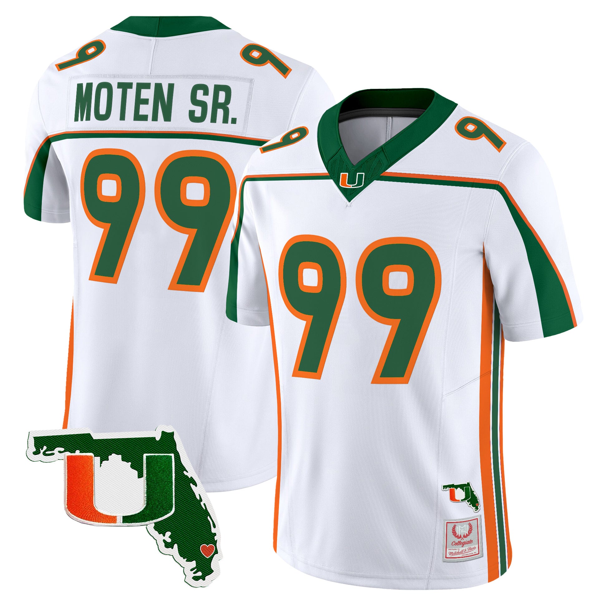 Miami Hurricanes Throwback Vapor Limited Jersey - Florida Patch - Stitched