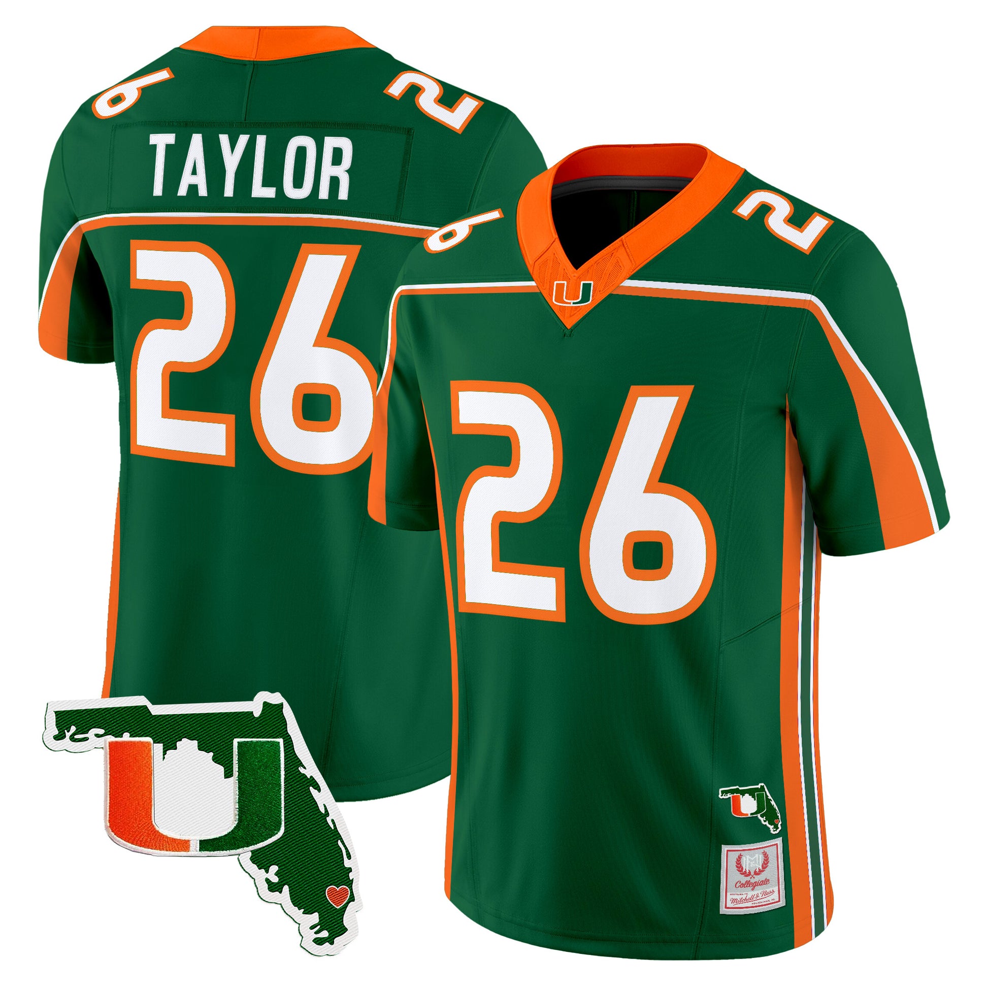 Miami Hurricanes Throwback Vapor Limited Jersey - Florida Patch - Stitched