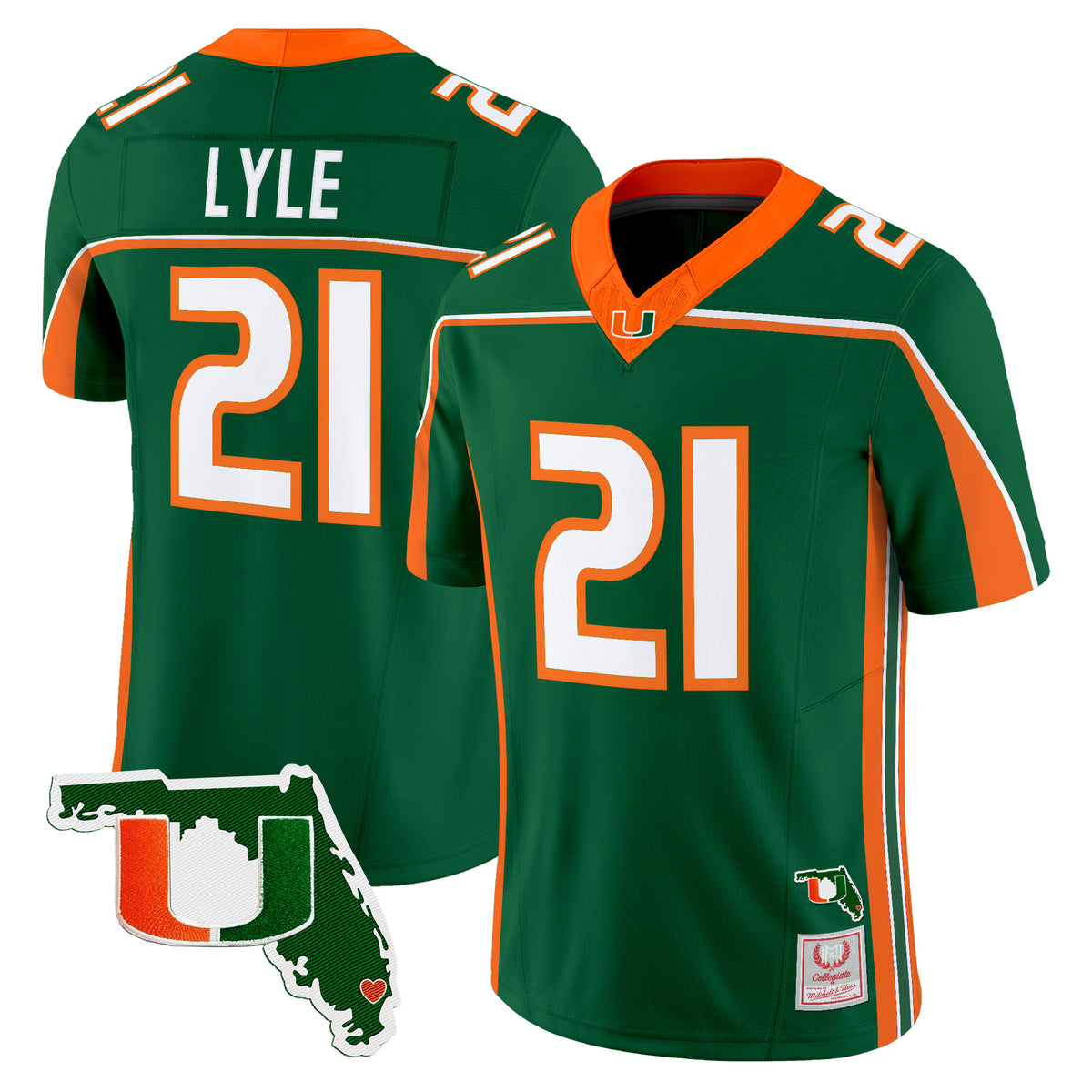 Miami Hurricanes Throwback Vapor Limited Jersey - Florida Patch - Stitched