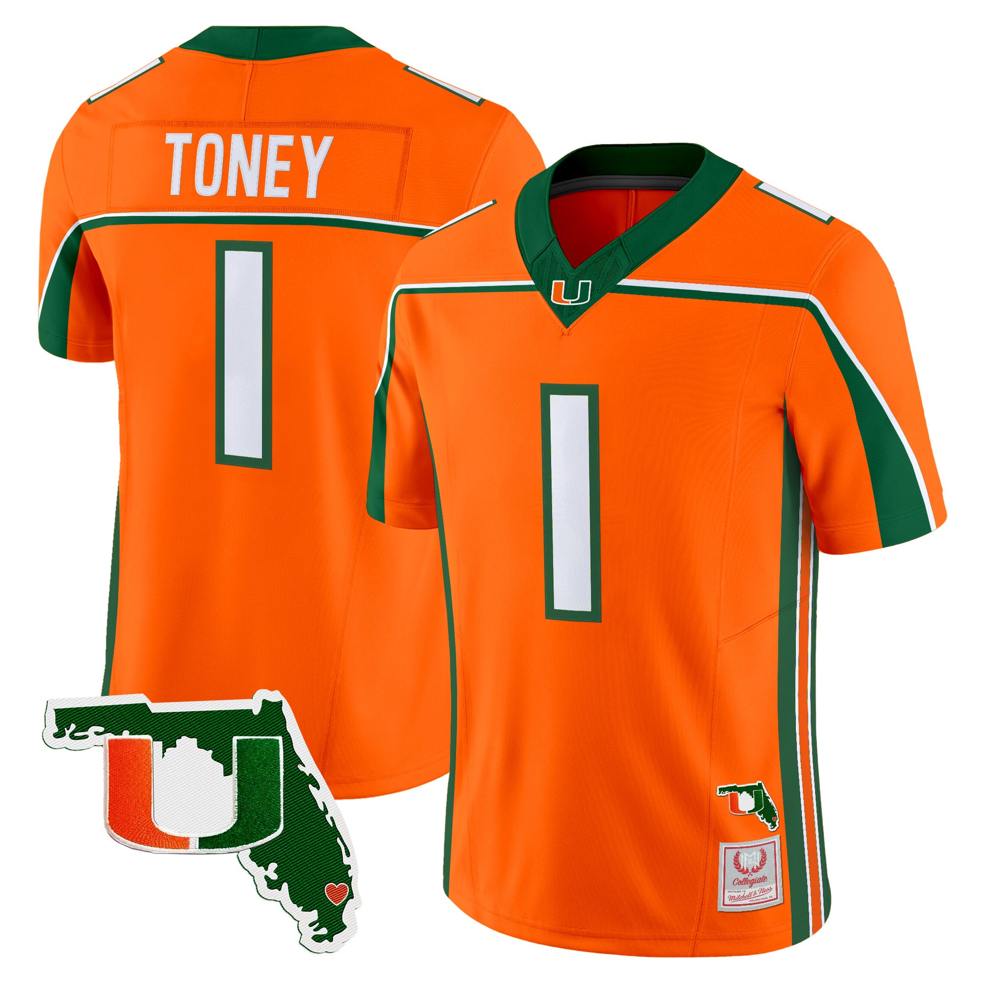 Miami Hurricanes Throwback Vapor Limited Jersey - Florida Patch - Stitched