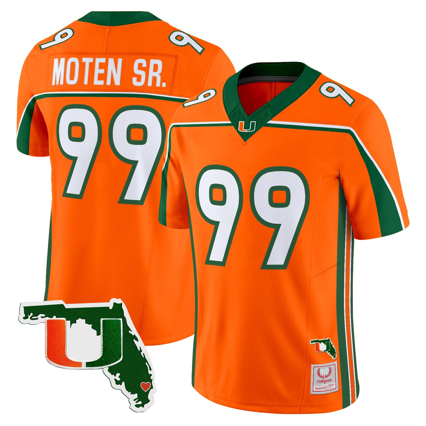 Miami Hurricanes Throwback Vapor Limited Jersey - Florida Patch - Stitched