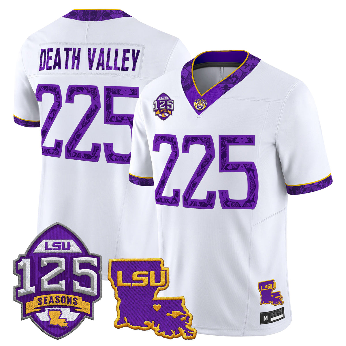 LSU Tigers 'Silent Season of 1918' Vapor Limited Jersey - Louisiana Patch - Stitched