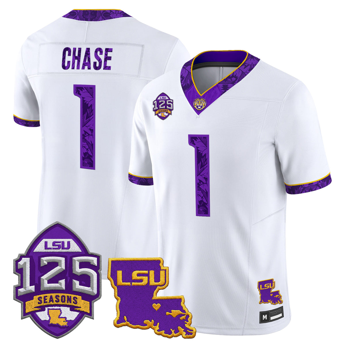 LSU Tigers 'Silent Season of 1918' Vapor Limited Jersey - Louisiana Patch - Stitched
