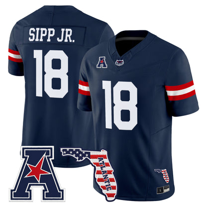 Florida Atlantic Owls Vapor Limited Jersey - Florida Patch - Stitched