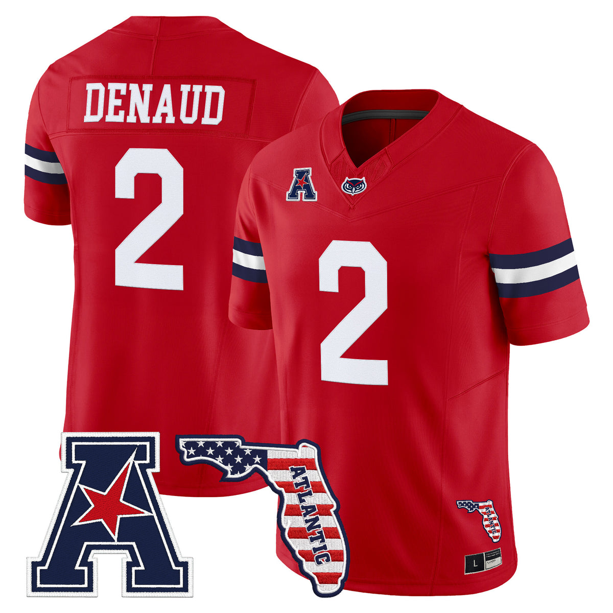 Florida Atlantic Owls Vapor Limited Jersey - Florida Patch - Stitched