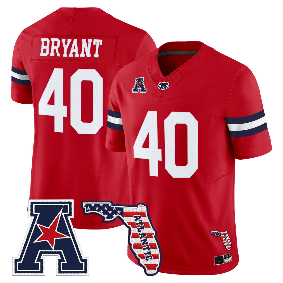 Florida Atlantic Owls Vapor Limited Jersey - Florida Patch - Stitched