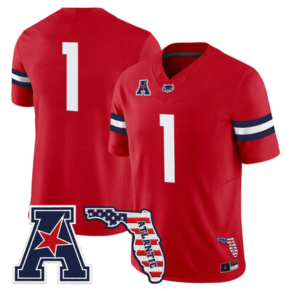 Florida Atlantic Owls Vapor Limited Jersey - Florida Patch - Stitched
