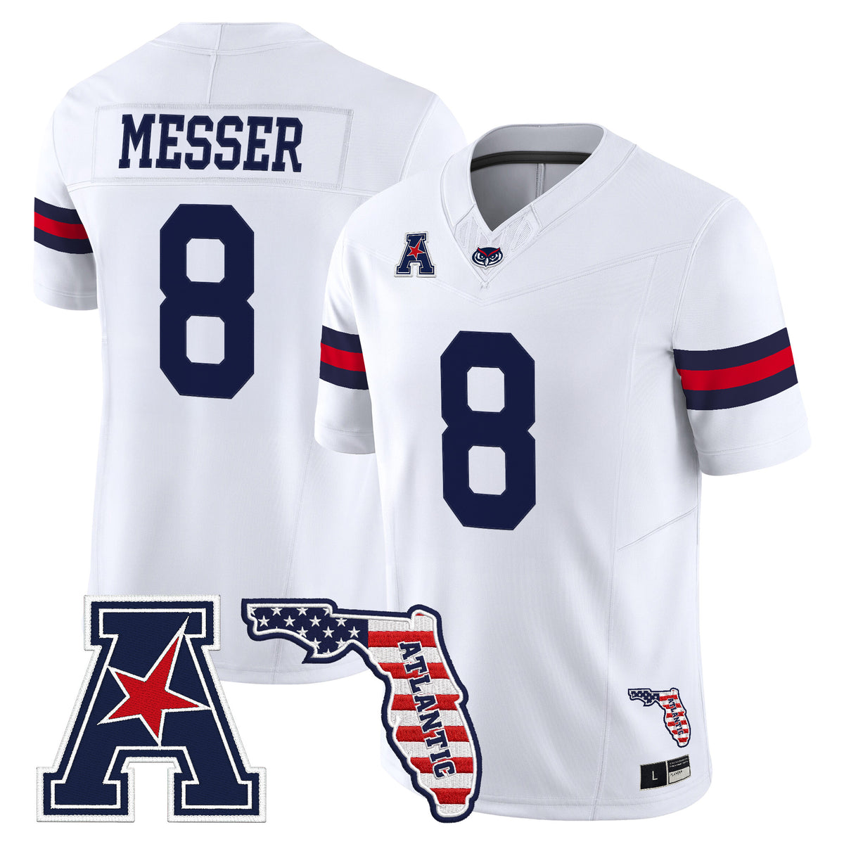 Florida Atlantic Owls Vapor Limited Jersey - Florida Patch - Stitched