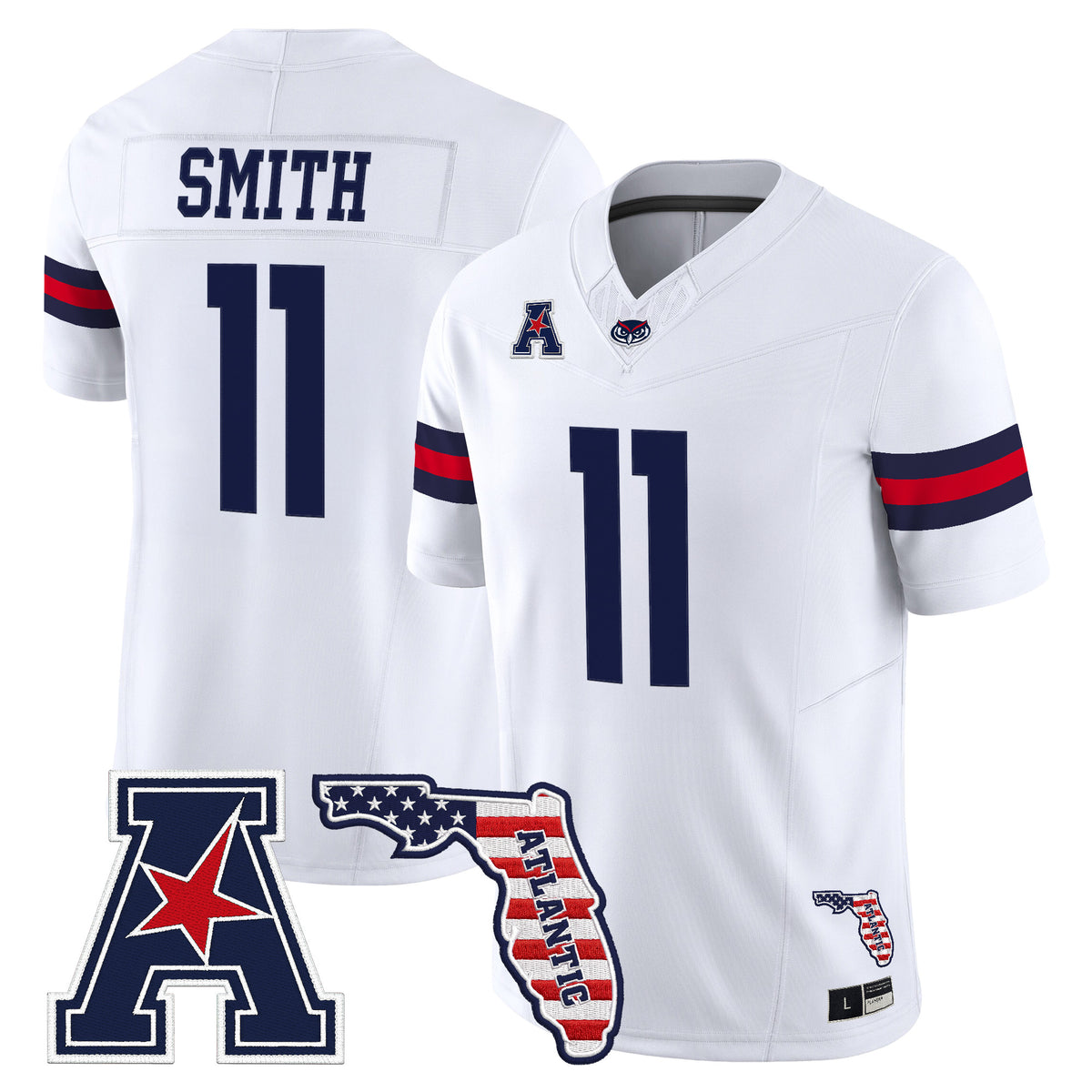 Florida Atlantic Owls Vapor Limited Jersey - Florida Patch - Stitched